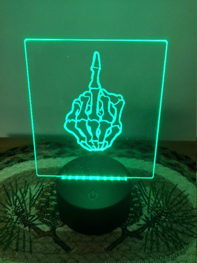 Skeleton Middle Finger Nightlight